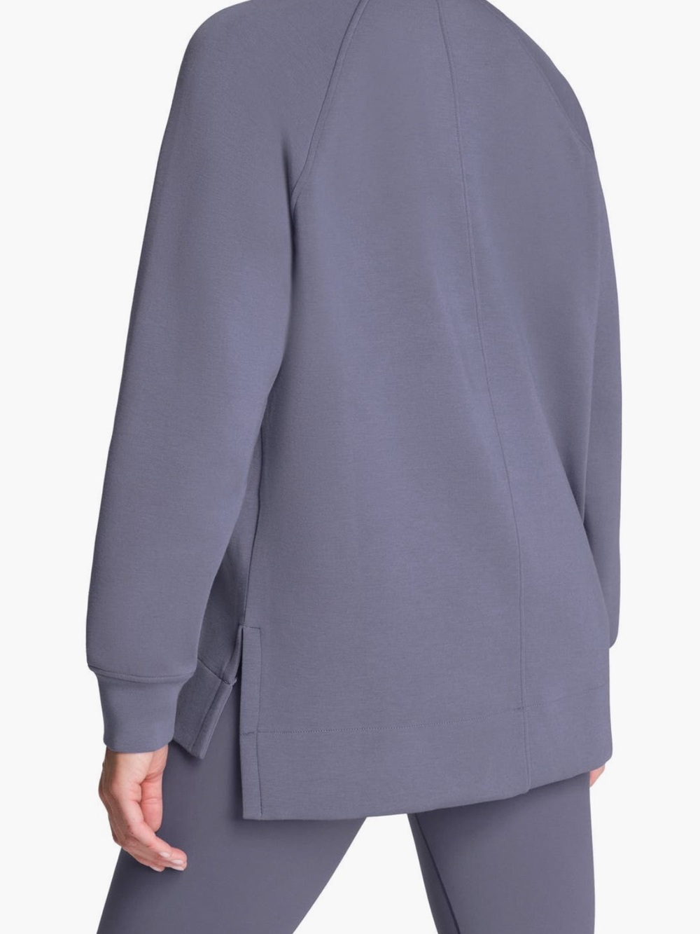 SPANX Lavender Half-Zip Pullover Sweater Top - Picture 2 of 4